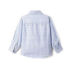 Babyhug Cotton Woven Full Sleeves Printed Shirt & Denim Jeans Set - Blue