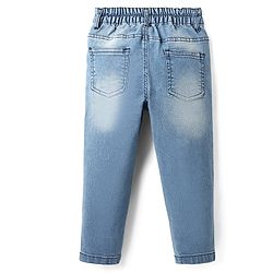 Babyhug Cotton Woven Full Sleeves Printed Shirt & Denim Jeans Set - Blue