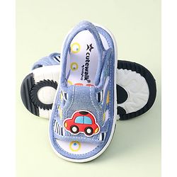 Cute Walk by Babyhug Velcro Closure Sandals With Car Patch - Blue