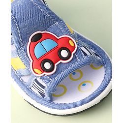 Cute Walk by Babyhug Velcro Closure Sandals With Car Patch - Blue