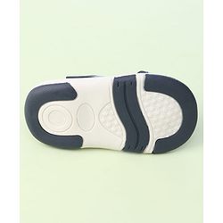 Cute Walk by Babyhug Sandals with Velcro Closure & Yatch Applique - Navy Blue