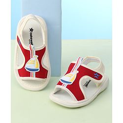Cute Walk by Babyhug Sandals with Velcro Closure & Yatch Applique - Navy Blue