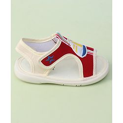 Cute Walk by Babyhug Sandals with Velcro Closure & Yatch Applique - Navy Blue