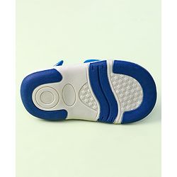 Cute Walk By Babyhug Sandals With Velcro Closure & Vehicle Applique - Red