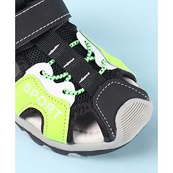 Cute Walk by Babyhug Velcro Closure Sandals With Sport Print - Green