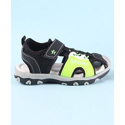 Cute Walk by Babyhug Velcro Closure Sandals With Sport Print - Green