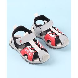 Cute Walk by Babyhug Velcro Closure Sandals With Sport Print - Red