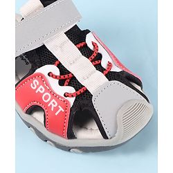 Cute Walk by Babyhug Velcro Closure Sandals With Sport Print - Red