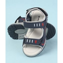 Cute Walk by Babyhug Sandals with Velcro Closure - Navy Blue & Orange