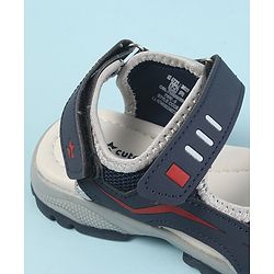 Cute Walk by Babyhug Sandals with Velcro Closure - Navy Blue & Orange