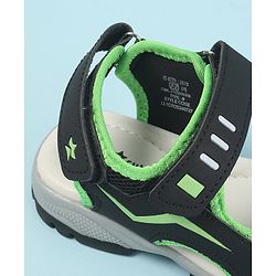 Cute Walk by Babyhug Sandals with Velcro Closure - Navy Blue & Orange