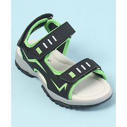 Cute Walk by Babyhug Sandals with Velcro Closure - Navy Blue & Orange