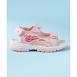 Cute Walk by Babyhug Velcro Closure Sandals with Fashion Applique - Pink
