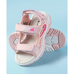 Cute Walk by Babyhug Velcro Closure Sandals with Fashion Applique - Pink