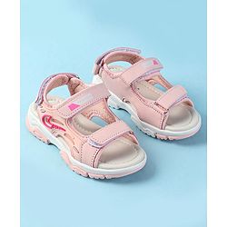 Cute Walk by Babyhug Velcro Closure Sandals with Fashion Applique - Pink