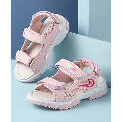 Cute Walk by Babyhug Velcro Closure Sandals with Fashion Applique - Pink