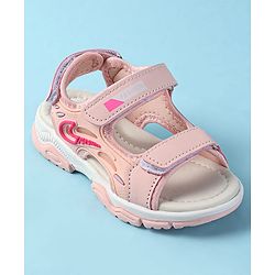 Cute Walk by Babyhug Velcro Closure Sandals with Fashion Applique - Pink