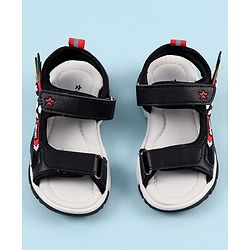 Cute Walk by Babyhug Sandals with Velcro Closure & 3D Applique - Black