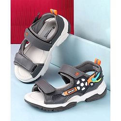Cute Walk by Babyhug Sandals with Velcro Closure & 3D Applique - Black