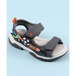 Cute Walk by Babyhug Sandals with Velcro Closure & 3D Applique - Black