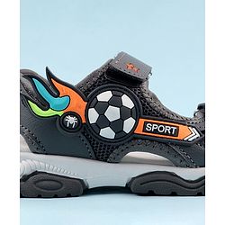 Cute Walk by Babyhug Sandals with Velcro Closure & 3D Applique - Black