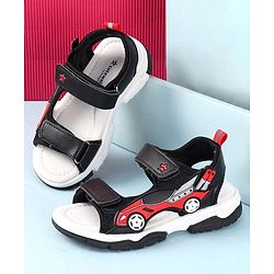 Cute Walk by Babyhug Sandals with Velcro Closure & 3D Applique - Black