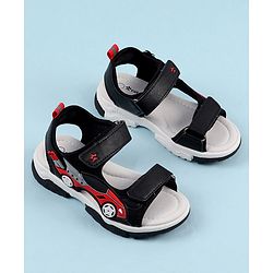 Cute Walk by Babyhug Sandals with Velcro Closure & 3D Applique - Black