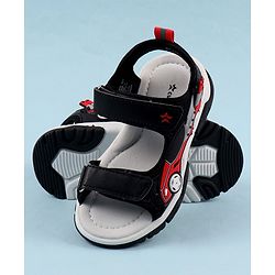 Cute Walk by Babyhug Sandals with Velcro Closure & 3D Applique - Black