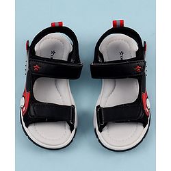 Cute Walk by Babyhug Sandals with Velcro Closure & 3D Applique - Black