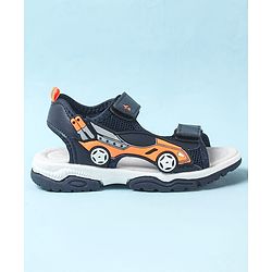 Cute Walk by Babyhug Sandals with Velcro Closure & 3D Applique - Black