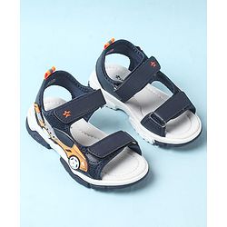 Cute Walk by Babyhug Sandals with Velcro Closure & 3D Applique - Black