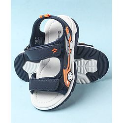 Cute Walk by Babyhug Sandals with Velcro Closure & 3D Applique - Black