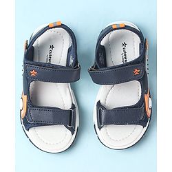 Cute Walk by Babyhug Sandals with Velcro Closure & 3D Applique - Black