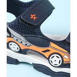 Cute Walk by Babyhug Sandals with Velcro Closure & 3D Applique - Black