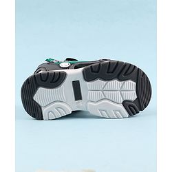 Cute Walk by Babyhug Sandals with Velcro Closure & 3D Applique - Black
