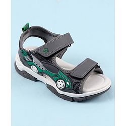 Cute Walk by Babyhug Sandals with Velcro Closure & 3D Applique - Black