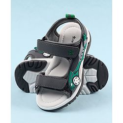 Cute Walk by Babyhug Sandals with Velcro Closure & 3D Applique - Black