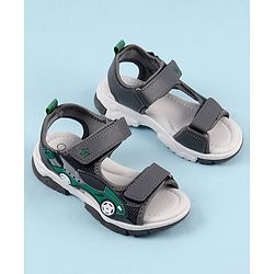 Cute Walk by Babyhug Sandals with Velcro Closure & 3D Applique - Black