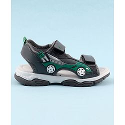 Cute Walk by Babyhug Sandals with Velcro Closure & 3D Applique - Black
