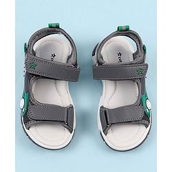 Cute Walk by Babyhug Sandals with Velcro Closure & 3D Applique - Black