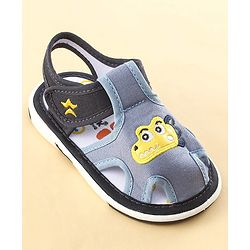 Cute Walk by Babyhug Sandals with Velcro Closure & Croco Patch - Navy Blue