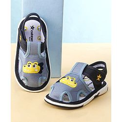 Cute Walk by Babyhug Sandals with Velcro Closure & Croco Patch - Navy Blue