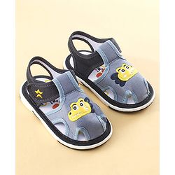 Cute Walk by Babyhug Sandals with Velcro Closure & Croco Patch - Navy Blue