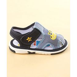 Cute Walk by Babyhug Sandals with Velcro Closure & Croco Patch - Navy Blue
