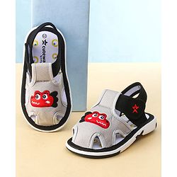 Cute Walk by Babyhug Sandals with Velcro Closure & Croco Patch - Navy Blue