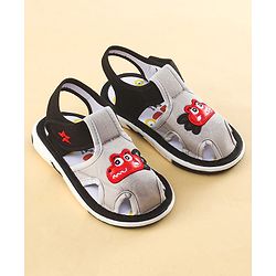 Cute Walk by Babyhug Sandals with Velcro Closure & Croco Patch - Navy Blue