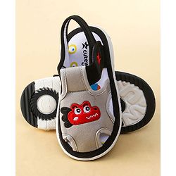 Cute Walk by Babyhug Sandals with Velcro Closure & Croco Patch - Navy Blue