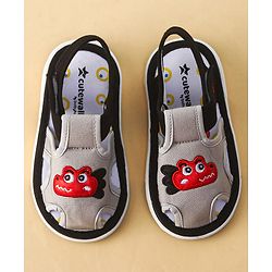Cute Walk by Babyhug Sandals with Velcro Closure & Croco Patch - Navy Blue
