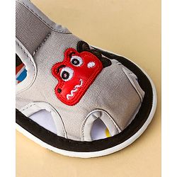 Cute Walk by Babyhug Sandals with Velcro Closure & Croco Patch - Navy Blue