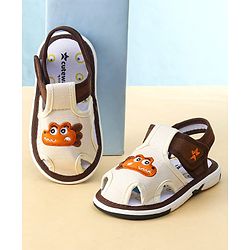 Cute Walk by Babyhug Sandals with Velcro Closure & Croco Patch - Navy Blue